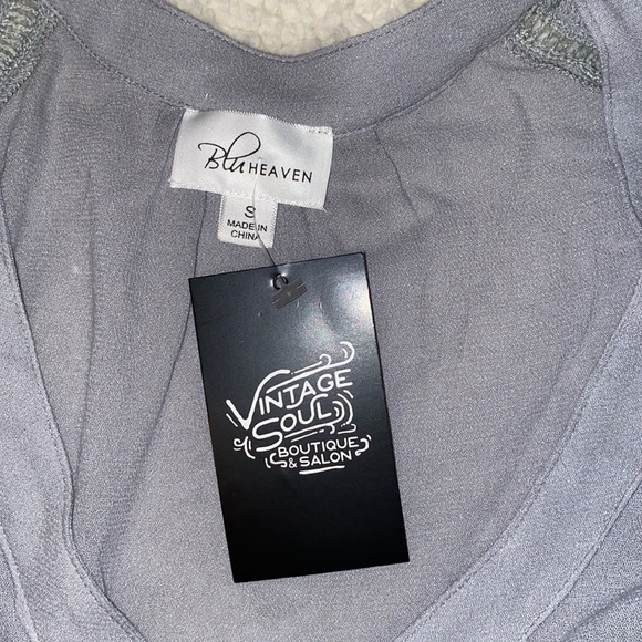 Blu Heaven Slate Gray Button Up Top - Picture 7 of 8